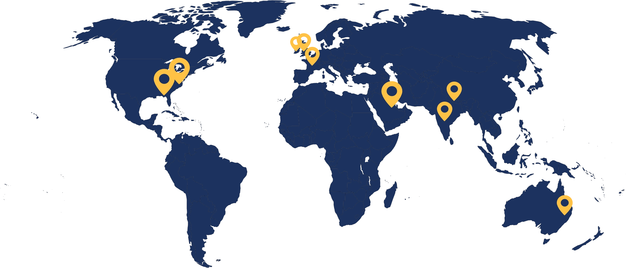 World map pointer